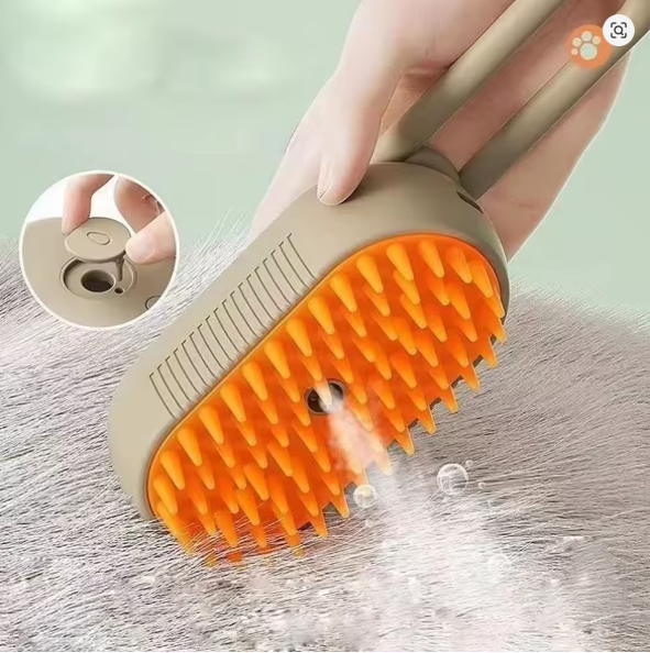 Escova Elétrica a Vapor Para Gatos e Cães Remoção Imediata dos pelos