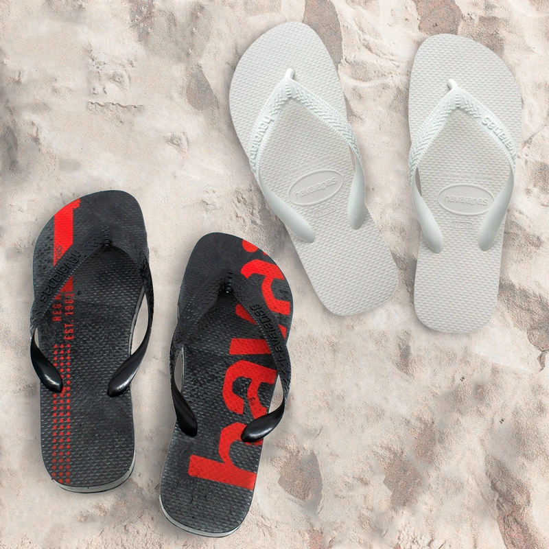 Kit 2 Chinelos Masculino Havaianas Branco + Sortido